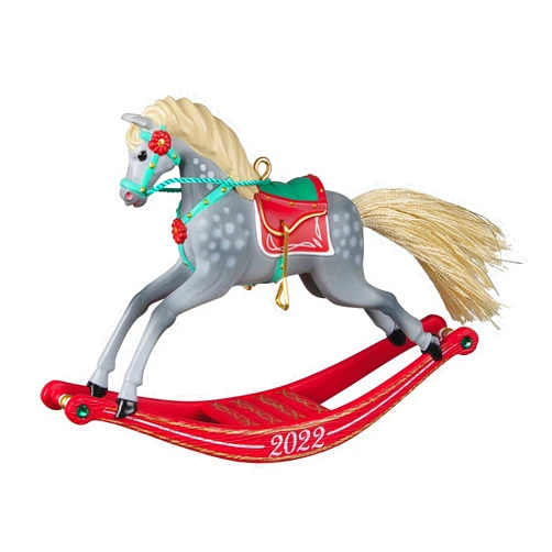 Hallmark Keepsake Plastic Christmas Ornament 2022 Year-Dated, Rocking Horse Memories