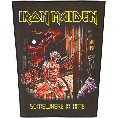 Iron Maiden XLG Iron Maiden Somewhere In Time Back Patch Album Art Jacket Sew On Applique