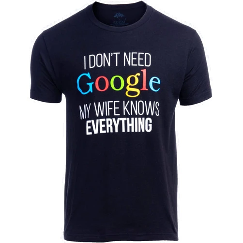 Ann Arbor T-shirt Co. My Wife Knows Everything! | Funny Husband Dad Groom T-Shirt