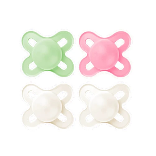MAM Original Start Matte Newborn Baby Pacifier, Best Pacifier for Breastfed Babies, Girl, 0-3 Months (Pack of 4)