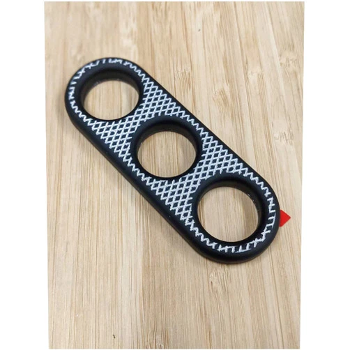 Chad Zrate DBA Jam Handle The Original Jam Handle, Automotive Door Closer Grip for Cars and Trucks, Easy to Install, Made in USA, 3 Finger, Aluminum, Anodized, Etched (Black)