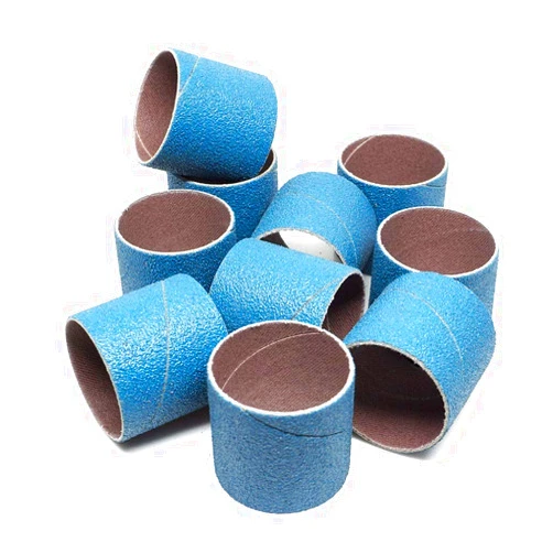 Benchmark Abrasives 1-1/2” x 1-1/2” Zirconia Abrasive Spiral Band Sleeves for Deburring Sanding Blending Polishing on Ferrous Metals, Copper, Wood, Plastic, Fiberglass (10 Pack) - 80 Grit