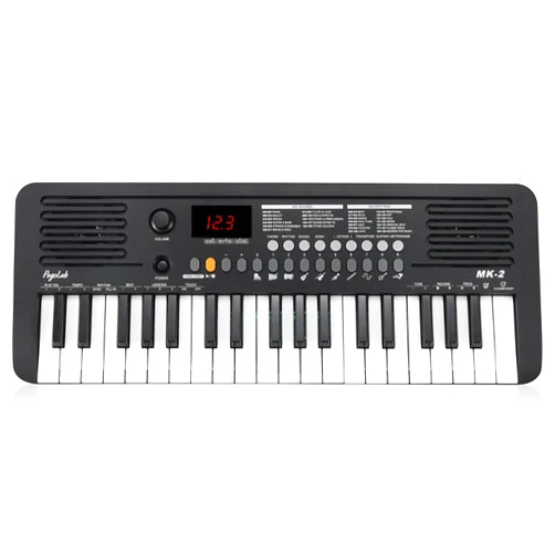 POGOLAB MK-2 37 Keys Kids Keyboard Piano, Portable Small Keyboard with 40 Songs, 200 Sounds, with MIDI Function, LED Display & Dual Speakers, Compact Mini Music Piano for Kids/Beginners (Black)