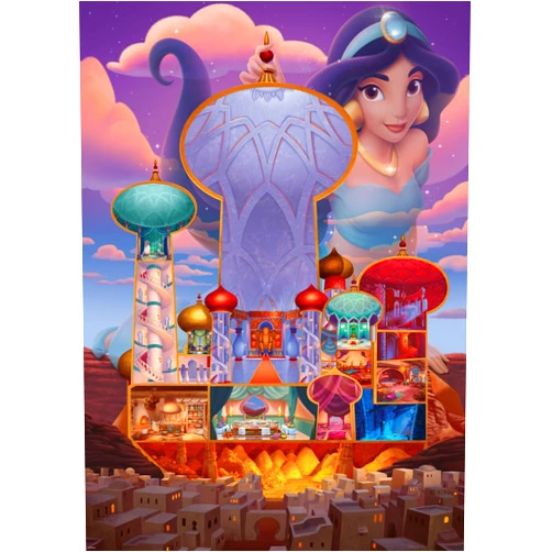 Ravensburger Disney Castle Collection: Jasmine 1000 Piece Jigsaw Puzzle for Adults - 12000258 - Handcrafted Tooling, Made in Germany, Every Piece Fits Together Perfectly