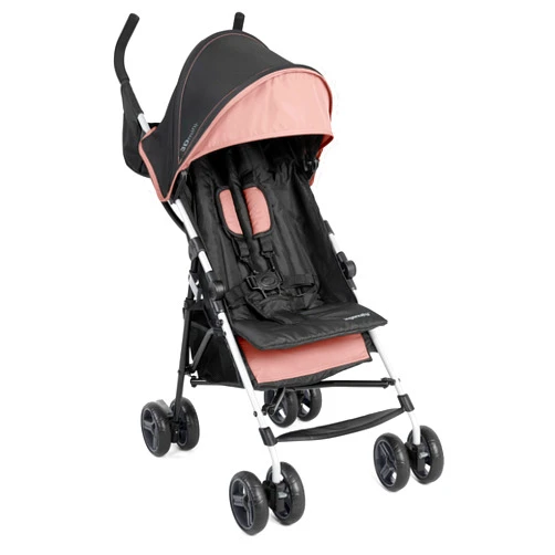 Ingenuity 3D Mini Convenience Stroller – Lightweight Stroller, Compact Fold, Multi-Position Recline, Canopy with Pop Out Sun Visor and More – Umbrella Stroller for Travel, Dusty Rose Pink