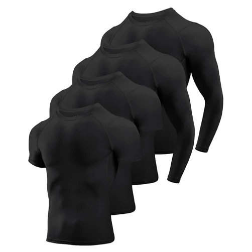Niksa Men's Compression Shirts, Short Sleeve Athletic Compression Tops Dry Workout T Shirt, Rash Guard Base Layer Undershirt