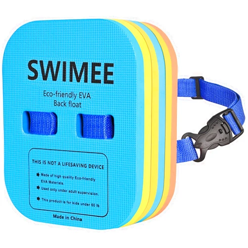 EnriQ Back Float Safety Swimming Bubble with Adjustable 3 Layers Swim Belts Waterproof Floaties Device for Kids Swimming Floats Secure Clip Buckle Swim Floaties for Swimming Beginners Sport Pool Lesson