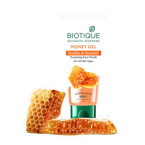 Biotique Bio Honey Gel Hydrating Face Wash For All Skin Types, 100 Ml 3.38 fl. Oz. I Enriched with Honey Powerful Cleanser, Boosts Skin Tone