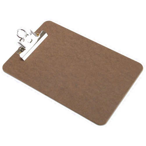 AVERY HQ Advance Products Masonite Clipboard, Memo Size, 6 x 9 Inches with Standard Clip, Brown (04008) (Brown Shade May Vary)