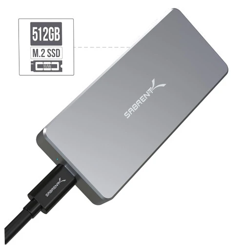 SABRENT Rocket Pro 512GB NVMe USB 3.1 External Aluminum SSD (SB-512-NVME)
