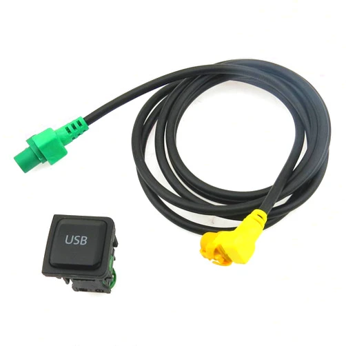 MOTHAF 5KD035726A RCD510 USB Port Socket Switch 4 Pin+USB Cable for VW Jetta Golf Mk5 Mk6 Passat B7 5KD 035 726 A