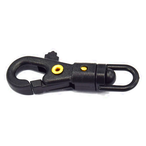 FeeJoo Swivel Plastic Snap Hook for Weave Paracord Lanyard Black 25 Pack