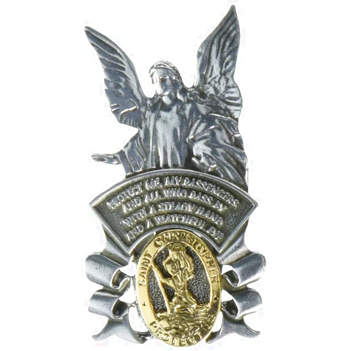 Cathedral Art (Abbey & CA Gift St. Christopher Guardian Angel Sun Visor Clip - Car and Automotive Accessories, Religious Gifts for Christians or Catholics, Charms for Travel Protection Small