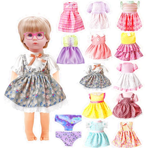 Lausomile Alive-Baby Doll-Clothes and Accessories - 12 Sets Girl Doll Clothes Dress Fit 12 13 14 15 Inch Doll,Baby Doll Clothes - Doll Outfits Accessories w/2 Underpants for Little Girls Christmas Birthday Gift