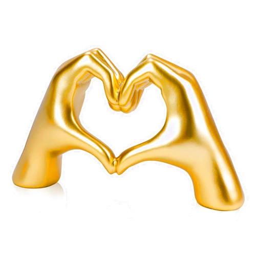 UOIXPUHUO Modern Gesture Statue Home Living Room Decor, Resin Gold Love Finger Art Sculpture Decorative Ornament for Coffee Dining Table Centerpiece Wedding Home Desk Decor