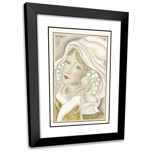 ArtDirect Grangier 14x18 Black Modern Frame and Double Matted Museum Art Print Titled - Mars (1924)