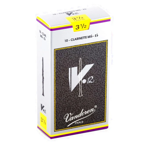 Vandoren CR6135 Eb Clarinet V.12 Reeds Strength 3.5; Box of 10