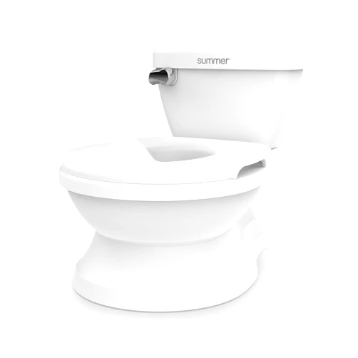 Ingenuity Summer Infant by Ingenuity My Size Potty Pro in White, Toddler Potty Training Toilet, Lifelike Flushing Sound, for Ages 18 Months+, Up to 50 Pounds