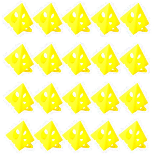 Lasenersm 20 Pieces Painters Cone Stands Mini Painting Stands Painting Cones Paint Tripod Cone Canvas and Cabinet Door Risers Acrylic and Epoxy Pouring Paint Canvas Support Stands, Yellow