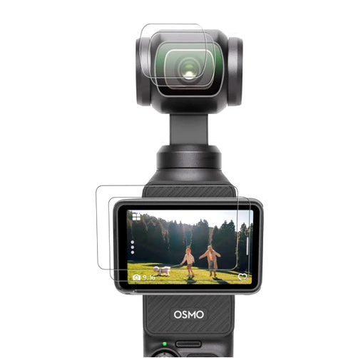 CYNOVA DJI Osmo Pocket 3 Screen Protector, Osmo Pocket 3 Lens Protector for DJI Osmo Pocket 3 Accessories with Tempered Glass LCD Display Film, Ultra HD, 9H Hardness, Scratch Resistant
