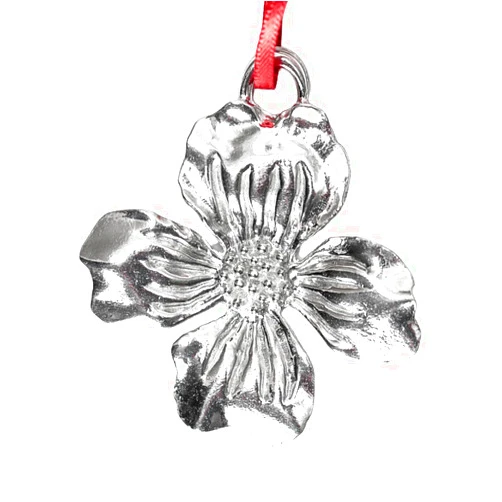 House of Morgan PEWTER Handmade Dogwood Flower Gift - Metal Dogwood Christmas Ornament (Dogwood)