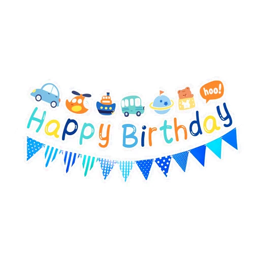 AUKARENY Happy Birthday Banner Sign, Reusable Birthday Party Backdrop Wall Decor, Birthday Decorations for Kids Girls Boys Adults (B-Macaron)