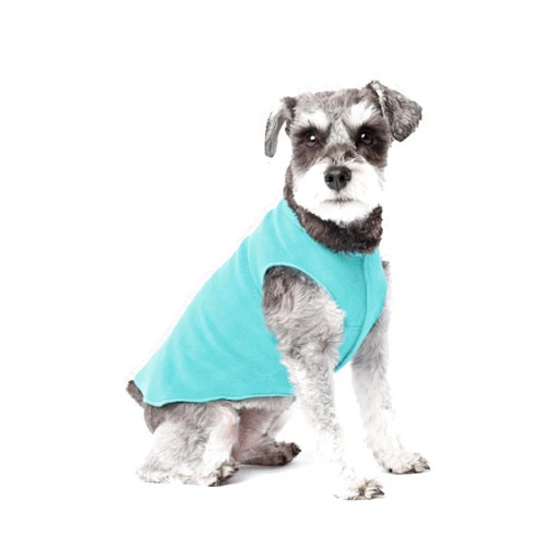 Gold Paw Goldpaw Stretch Fleece Dog Sweater - with Spandex for 4-Way Stretch - Soft, Comfortable Dog Coat - Machine Washable - Made in the USA - Turquoise - Size 10