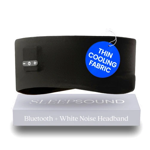 Back Bay Audio SleepSound Loose-Fitting Bluetooth Sleep Headband Speakers for Sleeping, Soft Headphones for Sleeping On Side, 20 Hr Battery, Wireless Sleep Headphones, Snoozeband Headband Earphones for Side Sleepers