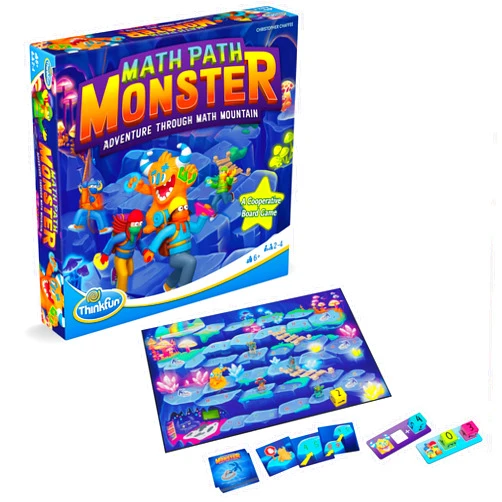 ThinkFun Math Path Monster - Engaging Cooperative Board Game | Enhances Math Skills | Fosters Teamwork | Exciting Math Adventure for Kids and Adults