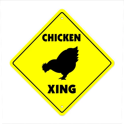 NoveltySignsOnline Chicken Crossing Sign Zone Xing | Indoor/Outdoor | 12