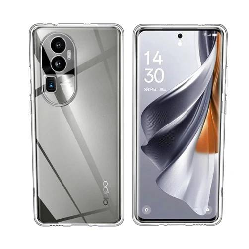 SHYXGLON for OPPO Reno 10 5G Case with Screen Protector, Reno10 5G Case Crystal Clear Ultra Thin Soft TPU Bumper Flexible Transparent Cover Gradient Rainbo Case for OPPO Reno 10 (Transparent)