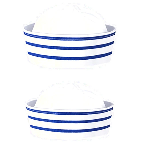 Boao Christmas White Sailor Hats Captain Hats Sailor Ship Nautical Yacht Caps for Women Men Christmas Winter Costume Party