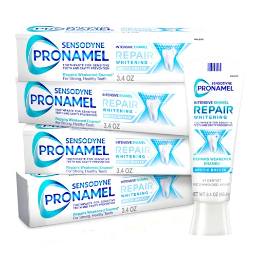 Sensodyne Pronamel Intensive Enamel Repair Toothpaste for Sensitive Teeth and Cavity Protection, Whitening Toothpaste to Strengthen Enamel, Arctic Breeze - 3.4 Ounces (Pack of 4)