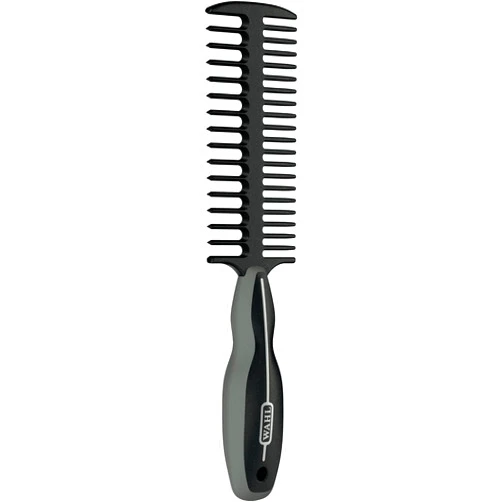 WAHL Professional Animal Mane & Tail Brush - Ergonomic Black Braiding Comb (#858708) for Equine Grooming