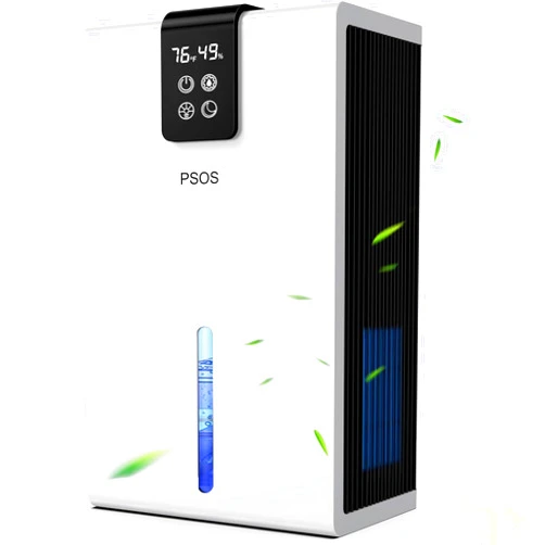 PSOS Dehumidifier,Dehumidifier for Home, 120 OZ Water Tank, (1000 sq.ft) Dehumidifier for Room, Bathroom, Bedroom, RV, Closet with Humidity monitoring, Auto Shut Off,7 Colors LED Light, White