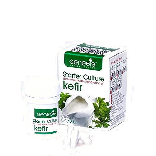 Genesis LABORATORIES Kefir Starter Culture for Home-Made/Natural, Organic/ - 10 Capsules for 20 liters