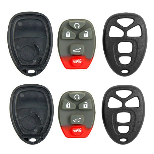 Keyless2Go Replacement for New Shell Case and 5 Button Pad for Remote Key Fob with FCC OUC60270 - Shell ONLY (2 Pack)