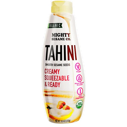 Mighty Sesame Co. Organic Tahini, Squeezable Creamy & Ready Tahini Paste, 10.9oz | Gluten Free, Vegan, Non GMO, Keto Friendly, Plant Based Protein, Kosher
