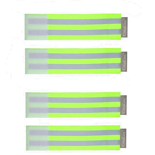 CitisKins Reflective Bands Baby Stroller Accessories High Visibility Reflective Straps Elastic Safety Reflecterband Reflector for Baby Strollers(4 Piecs)