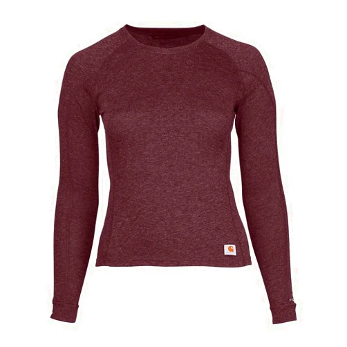Carhartt Women's Force Midweight Synthetic-Wool Blend Base Layer Crewneck Top