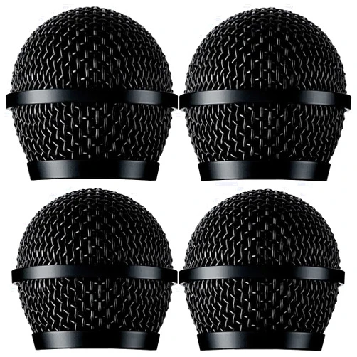 Generic Replacement PG58 Grille for Shure BLX2/PG58 Handheld Wireless Transmitter with Foam Windscreen Insert, Black, 4 Pack