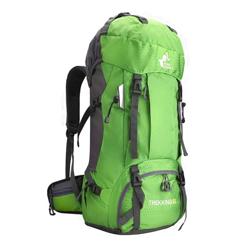 Kerxinma 60L Hiking Backpack Waterproof Travel Hiking Camping with Daypack Cover (Green)