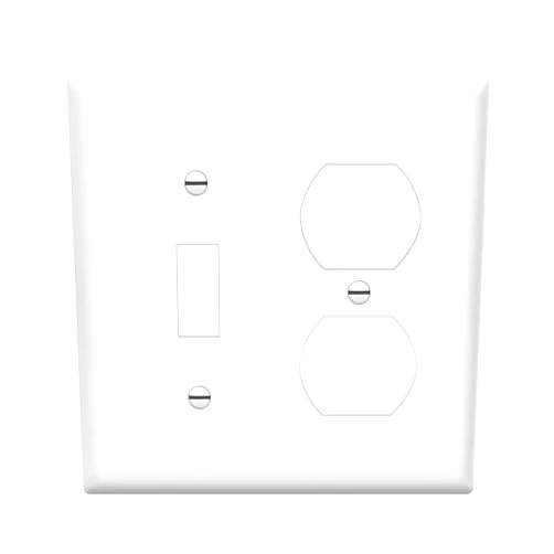ENERLITES Combination Toggle Light Switch/Duplex Receptacle Outlet Wall Plate Cover, Standard Size 2-Gang 4.50