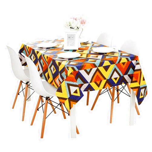 Vvlo Stylish Simplicity Geometric Pattern Tablecloth Square Rectangular Tablecloth Modern Minimalist Desk Cloth Little (Size : 90140cm)