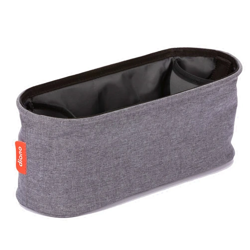 Diono Buggy Buddy Universal Stroller Organizer with Cup Holders, Secure Attachment, Zippered Pockets, Safe & Secure, Gray