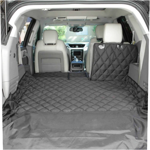 4Knines SUV Cargo Liner for Fold Down Seats - Heavy Duty - 60/40 Split and Armrest Pass-Through Compatible - USA Based Company (Large, Black)