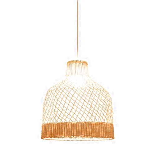OnlyZoo Creative Japanese-Style Rattan Art Ceiling Light Pendant,Handmade Woven Hanging Lamp,Kitchen Bar Light Fixtures, Vintage Chandelier,Dining Room Lighting Decoration