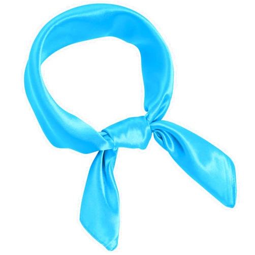 Pistha Chiffon Scarf Square Ribbon Neck Scarf Satin Scarf Handkerchief for Halloween Retro Women Girls Costume Accessory