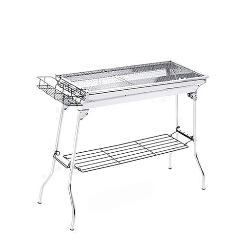 PUFAN Portable Charcoal Grill, Stainless Steel, Both for Frying or Grilling, to Meet The Different Dietary Preferences of Adults and Children, Light Weight and Large Capacity