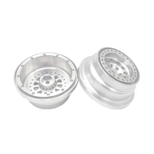 VOTACH VITAVON & VOTACH alumium beadlock wheel silver rim+ring For UDR Traxxas Unlimited Desert Racer 1:7#8473 2pcs